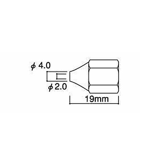 エスコ EA305HF-23[EA305HF-2用]φ2.0x19mm替ノズル 1個（ご注文単位1個）【直送品】