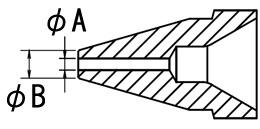 エスコ EA323MA-12 φ0.8/φ1.5mm交換用ノズル(EA323MA-1用) 1個（ご注文単位1個）【直送品】