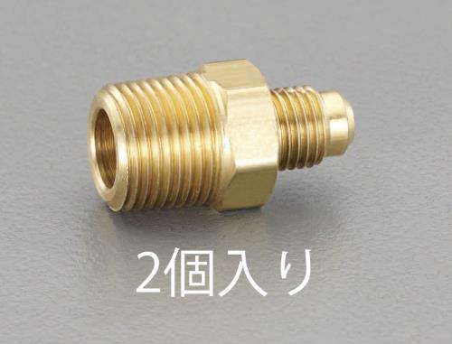 エスコ EA442A-12 NPT1/8”xF1/4”フレアーハーフユニオン(2個) 1個（ご注文単位1個）【直送品】