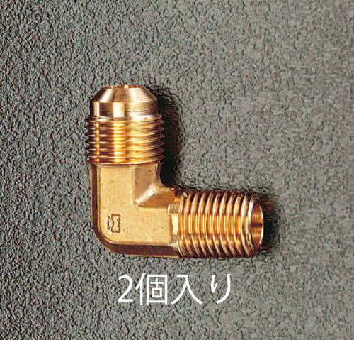 エスコ EA442AK-12 NPT1/8”xF1/4”フレアエルボハーフユニオン(2個) 1個（ご注文単位1個）【直送品】