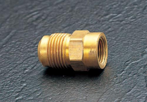 エスコ EA443M-22 NPT1/4”xF1/4”ハーフユニオン(NPT-Flare) 1個（ご注文単位1個）【直送品】