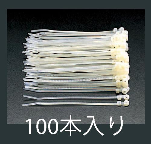 エスコ EA475EM-170 171.5mm結束バンド(固定穴付/100本) 1個（ご注文単位1個）【直送品】