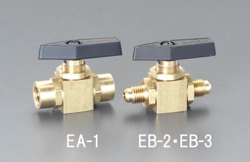 エスコ EA496EA-1 NPT1/8”xNPT1/8”パネルマウントボールバルブ 1個（ご注文単位1個）【直送品】