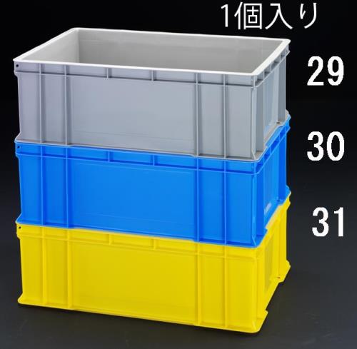 エスコ EA506AF-31 658x448x225mm/53.9Lコンテナ(イエロー) 1個（ご注文単位1個）【直送品】