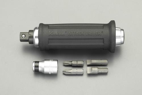 エスコ EA550XD 1/2”DRインパクトドライバーセット(5/16”Hexビット用) 1個（ご注文単位1個）【直送品】