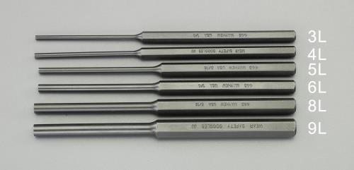 エスコ EA572MG-6L 1/4”(6.35mm)x203mm平行ピンポンチ(ロング) 1個（ご注文単位1個）【直送品】