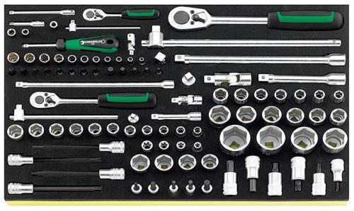 エスコ EA612TF-4 1/4”DR・3/8”DR・1/2”DRソケットレンチセット 1個（ご注文単位1個）【直送品】