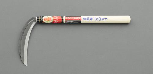 エスコ EA650BA-11 180mm/385mm木柄薄鎌(片刃) 1個（ご注文単位1個）【直送品】