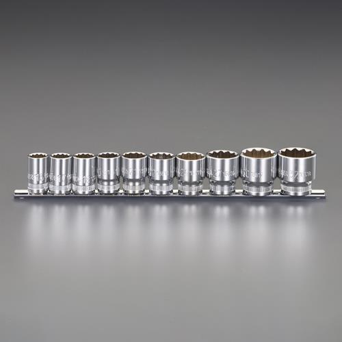 エスコ EA687CS-201 1/2”DR/16-24mm［10個組]ソケットセット(12角) 1個（ご注文単位1個）【直送品】