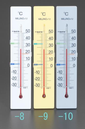 エスコ EA728GA-8 50x25mm温度計(白) 1個（ご注文単位1個）【直送品】