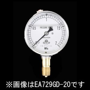 エスコ EA729GD-50 60mm/0-5.0MPa圧力計(グリセリン入) 1個（ご注文単位1個）【直送品】