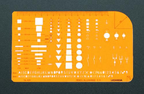 エスコ EA736MA-41A 電気記号定規 1個（ご注文単位1個）【直送品】