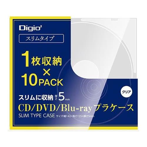 エスコ EA759GS-126A CD/DVD用スリムケース(10枚) 1個（ご注文単位1個）【直送品】