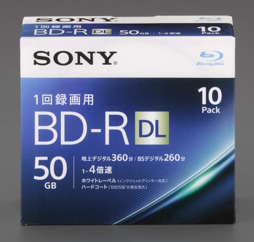 エスコ EA759GS-166 50GBBD-R(ビデオ用4倍速/10枚) 1個（ご注文単位1個）【直送品】