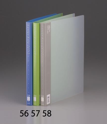 エスコ EA762CF-56 A4/S型レターファイル(青/1冊) 1個（ご注文単位1個）【直送品】