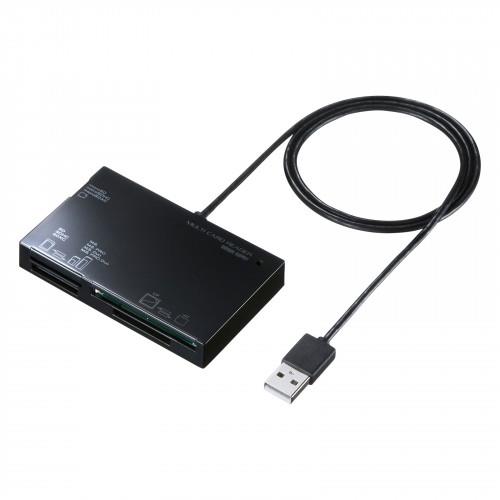 エスコ EA764A-190A USB2.0カードリーダー(マルチタイプ/ロングケーブル) 1個（ご注文単位1個）【直送品】