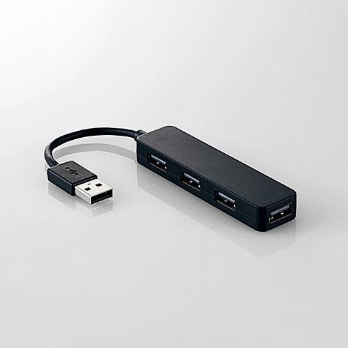 エスコ EA764AD-16B[4ポート]USB2.0ハブ(ブラック) 1個（ご注文単位1個）【直送品】