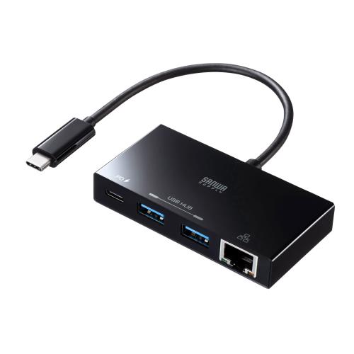 エスコ EA764AD-62[2ポート＋LAN＋USBPD]USB3.0ハブ(Type-C) 1個（ご注文単位1個）【直送品】