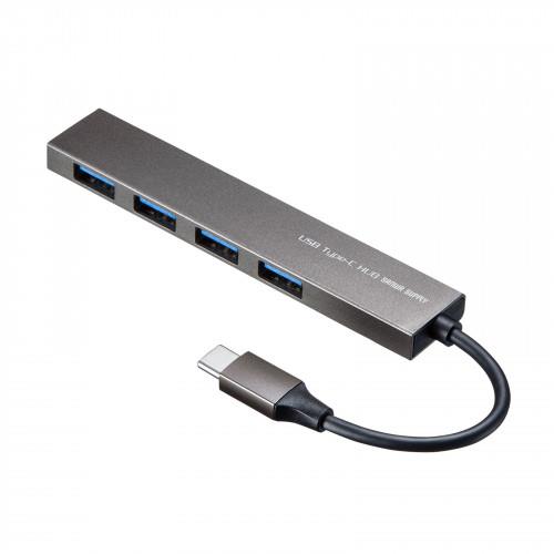 エスコ EA764AD-70A[4ポート]USB3.0スリムハブ(Type-C) 1個（ご注文単位1個）【直送品】