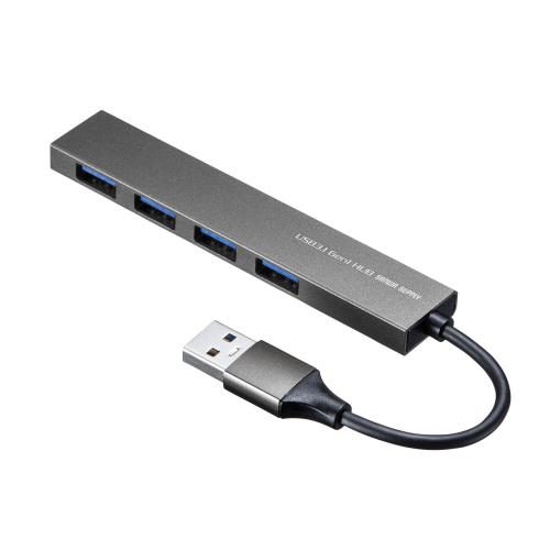 エスコ EA764AD-81A[4ポート]USB3.2スリムハブ 1個（ご注文単位1個）【直送品】