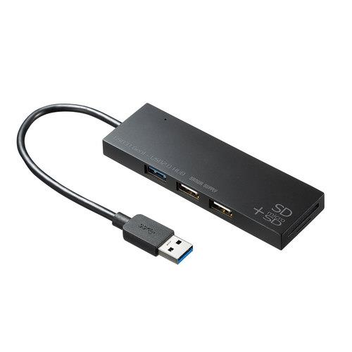 エスコ EA764AD-87A[2＋1ポート]USB2.0＋3.0コンボハブ(カードリーダー付 1個（ご注文単位1個）【直送品】