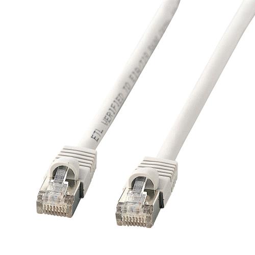 エスコ EA764B-500 0.5mLANケーブル(CAT5e/ノイズシールド処理/グレー) 1個（ご注文単位1個）【直送品】