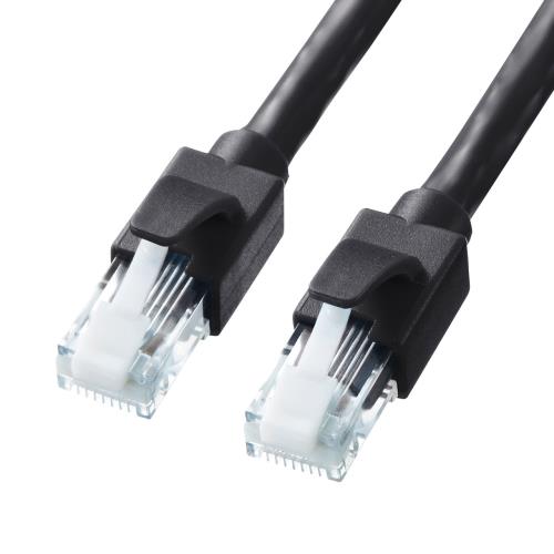 エスコ EA764BB-170 30mLANケーブル(CAT6/10Gbイーサネット対応/黒) 1個（ご注文単位1個）【直送品】