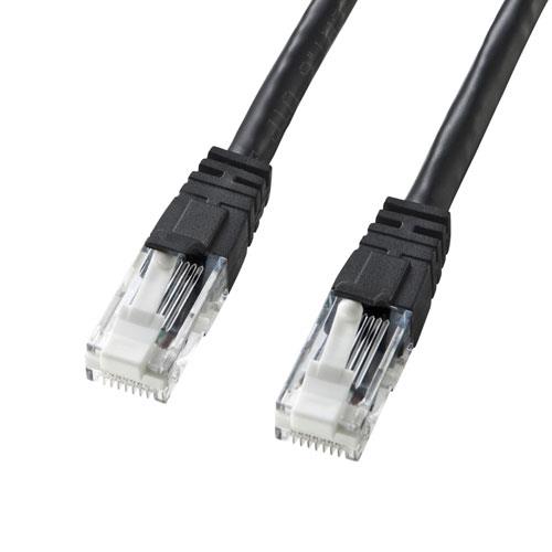 エスコ EA764BB-233A 2mLANケーブル(CAT6/つめ折れ防止/ブラック) 1個（ご注文単位1個）【直送品】