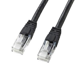 エスコ EA764BB-237A 10mLANケーブル(CAT6/つめ折れ防止/ブラック) 1個（ご注文単位1個）【直送品】