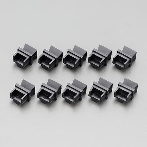 エスコ EA764BK-22 RJ45コネクタージャック用保護カバー(10個) 1個（ご注文単位1個）【直送品】