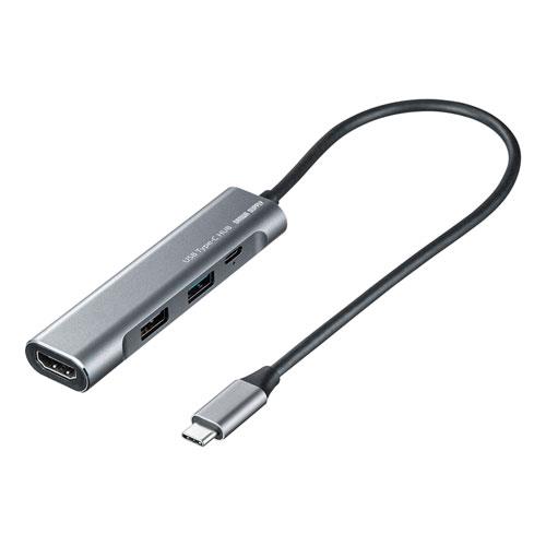 エスコ EA764BY-166[USB3.2Gen1]3ポートハブ(HDMIポート搭載/タイプC 1個（ご注文単位1個）【直送品】