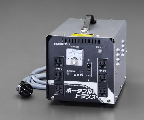 エスコ EA815ZF-3 AC200V→AC100V，115V/5kvA降圧トランス 1個（ご注文単位1個）【直送品】