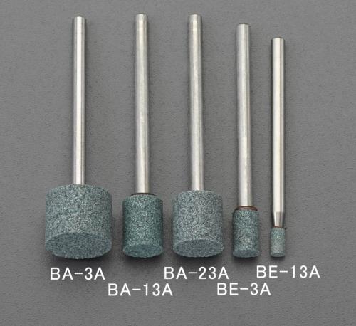 エスコ EA819BA-23A 10x10mm/3mm軸軸付砥石(緑) 1個（ご注文単位1個）【直送品】