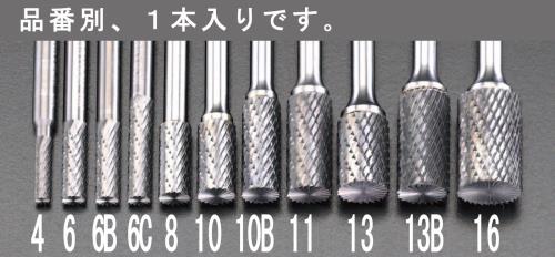 エスコ EA819JJ-10B 10x25mm/6mm軸超硬カッター(EndCut) 1個（ご注文単位1個）【直送品】