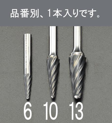 エスコ EA819JX-10 10x25mm/6mm軸超硬カッター(アルミ用) 1個（ご注文単位1個）【直送品】