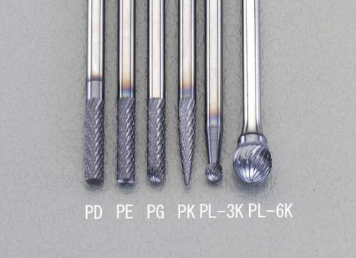 エスコ EA819PE-3K 3x13mm/3mm軸［Coated]超硬バー 1個（ご注文単位1個）【直送品】