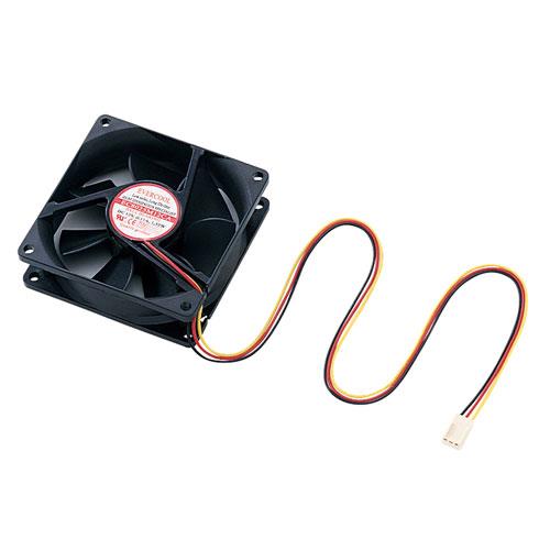 エスコ EA940DS-6 80x80x25mm(DC12V)ケース用ファン 1個（ご注文単位1個）【直送品】