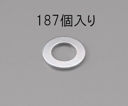 エスコ EA949LX-304 M4［小形]平ワッシャー(三価クロメート/187枚) 1個（ご注文単位1個）【直送品】