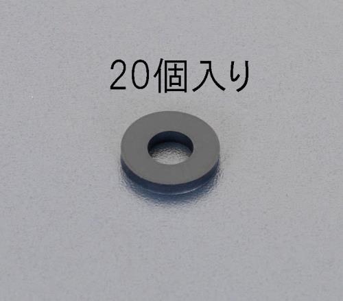 エスコ EA949SW-10 22x10x2.0mm/M10ゴム平パッキン(20枚) 1個（ご注文単位1個）【直送品】