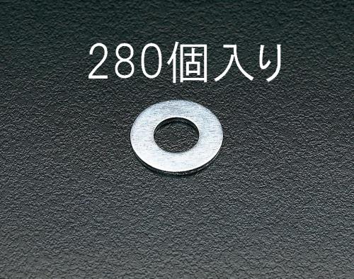 エスコ EA949WF-4 M4平ワッシャー(280個) 1個（ご注文単位1個）【直送品】