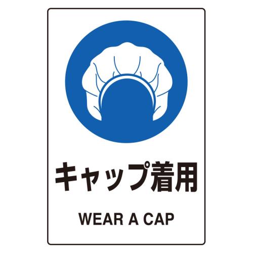 エスコ EA983BA-17A 150x100mmJIS安全ステッカー(キャップ着用) 1個（ご注文単位1個）【直送品】