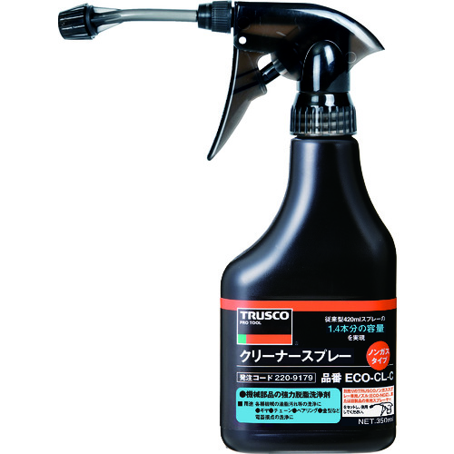 トラスコ中山 TRUSCO αクリーナーノンガススプレー ノズル付 350ml（ご注文単位1本）【直送品】