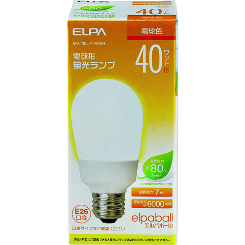 トラスコ中山 ELPA 電球形蛍光灯A形 40W形（ご注文単位1個）【直送品】