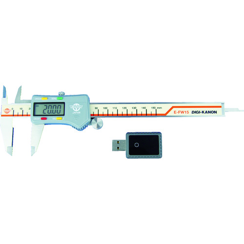 トラスコ中山 カノン コンパクトワイヤレスデ-タ送信デジタルノギスE-FW15（ご注文単位1本）【直送品】