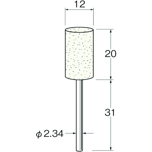 トラスコ中山 リューター 軸付フェルトバフ外径（mm）：12軸長（mm）：31 128-2752  (ご注文単位1袋) 【直送品】