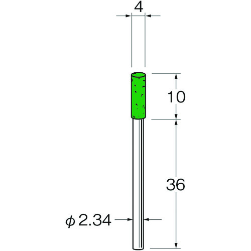 トラスコ中山 リューター 軸付フェルトバフ外径(mm)：4軸長(mm)：36　128-2972（ご注文単位1袋）【直送品】