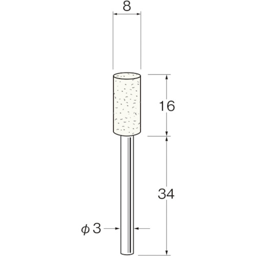 トラスコ中山 リューター 軸付フェルトバフ外径（mm）：8 128-3410  (ご注文単位1袋) 【直送品】