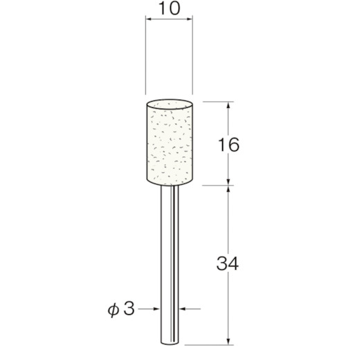 トラスコ中山 リューター 軸付フェルトバフ外径(mm)：10　128-2275（ご注文単位1袋）【直送品】