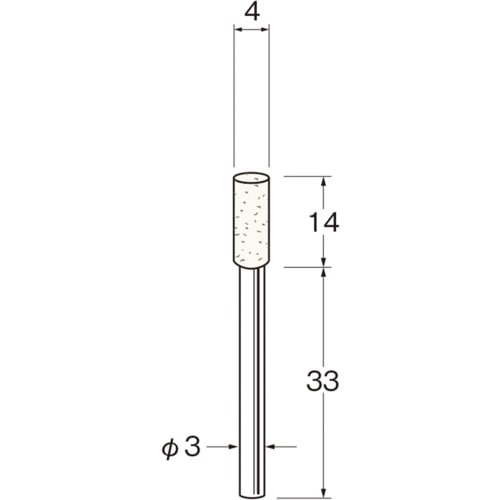 トラスコ中山 リューター 軸付フェルトバフ外径(mm)：4（ご注文単位1袋）【直送品】