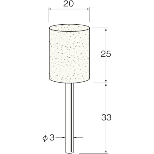 トラスコ中山 リューター 軸付フェルトバフ外径（mm）：20 128-2095  (ご注文単位1袋) 【直送品】